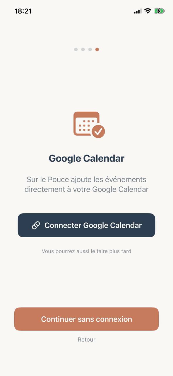 Connecter Google Calendar